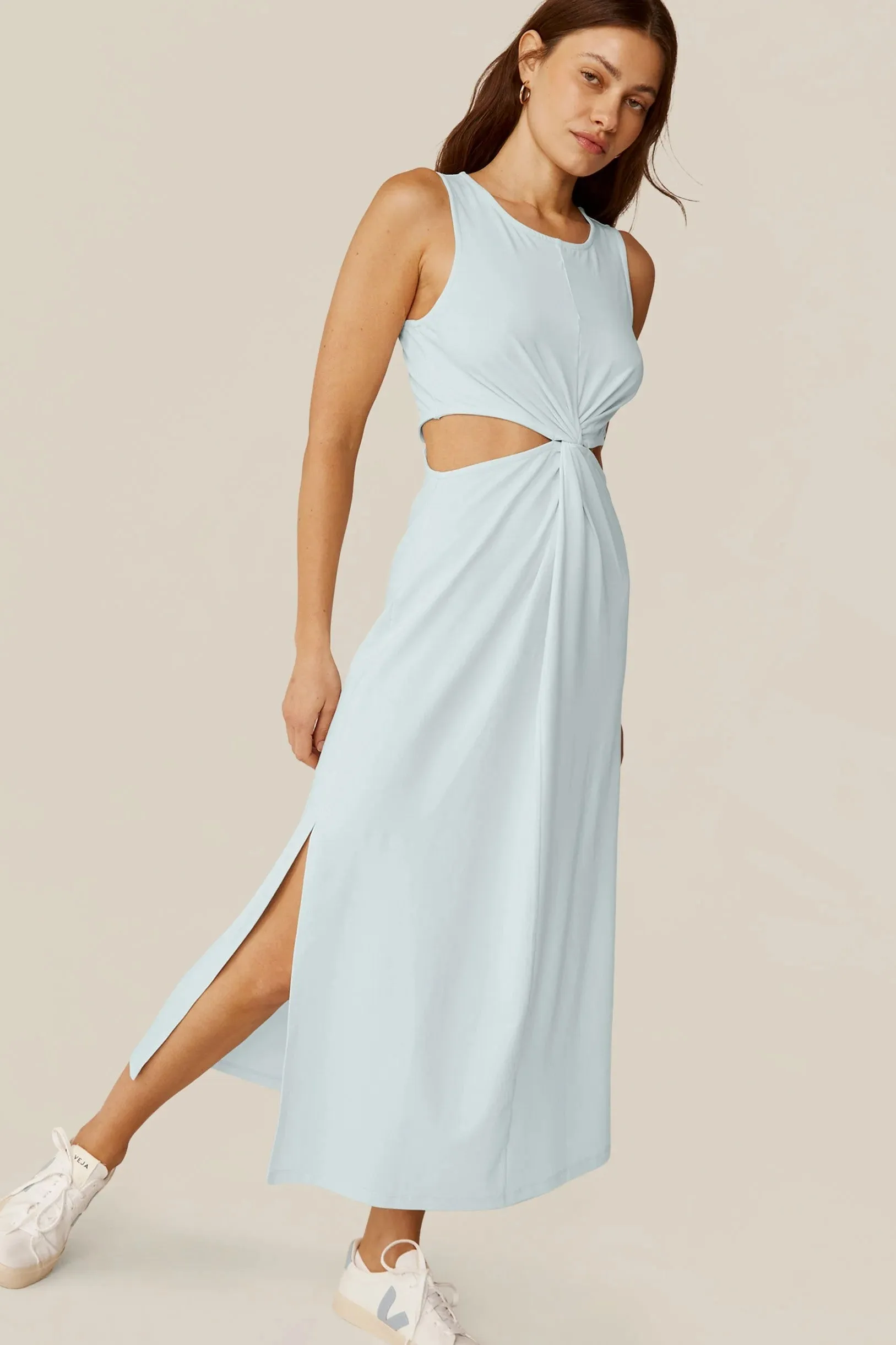 Around the World Front Twist Dress - Tropical Waves *Restocks in September