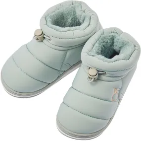 Boys Girls Winter Boots Kids Lightweight Outdoor Hiking Warm Snow Boot Faux Fur Lined Cold Weather Shoes for Toddler