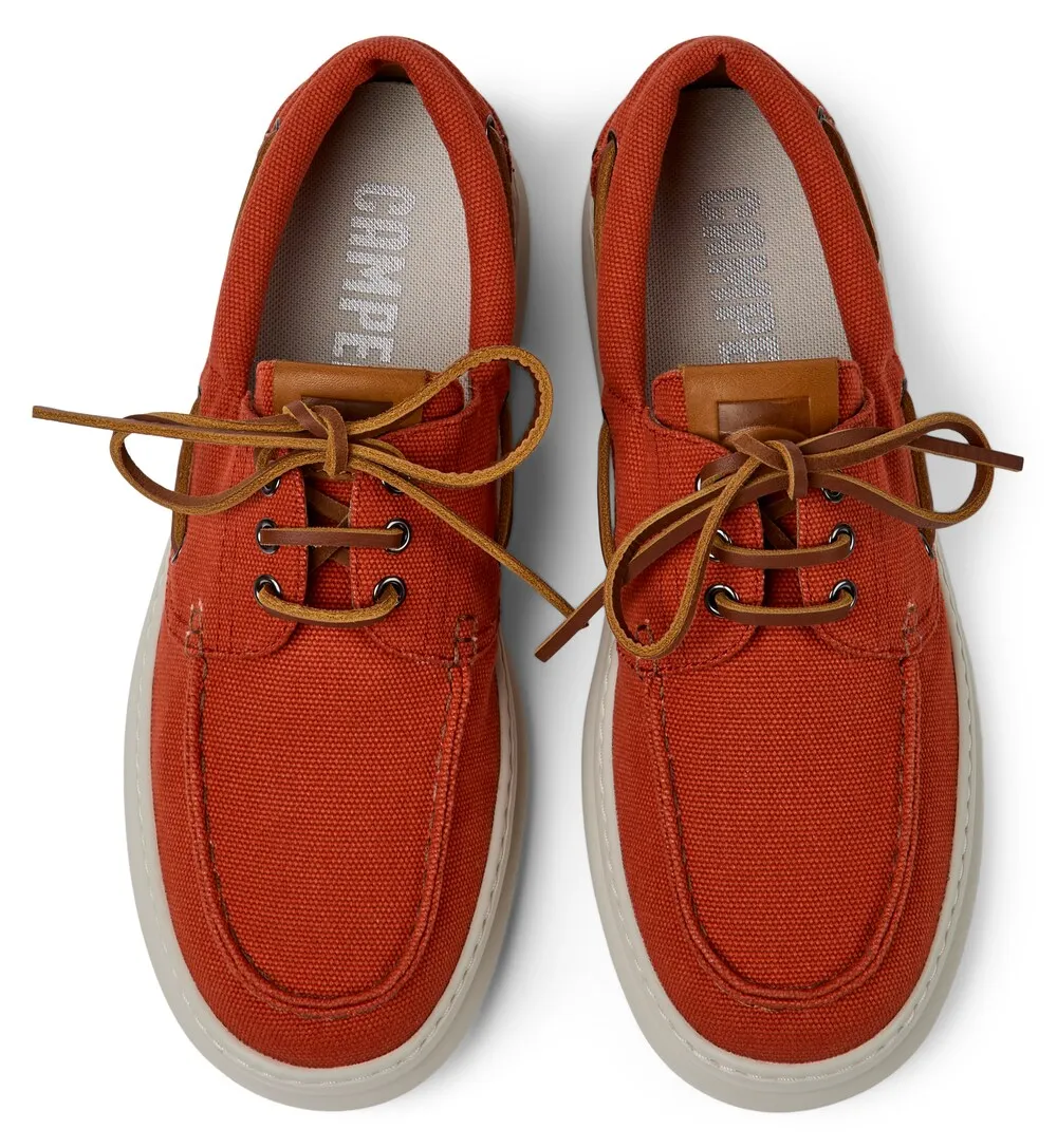 Camper Runner Four Moccasins, Red/Rusty Red