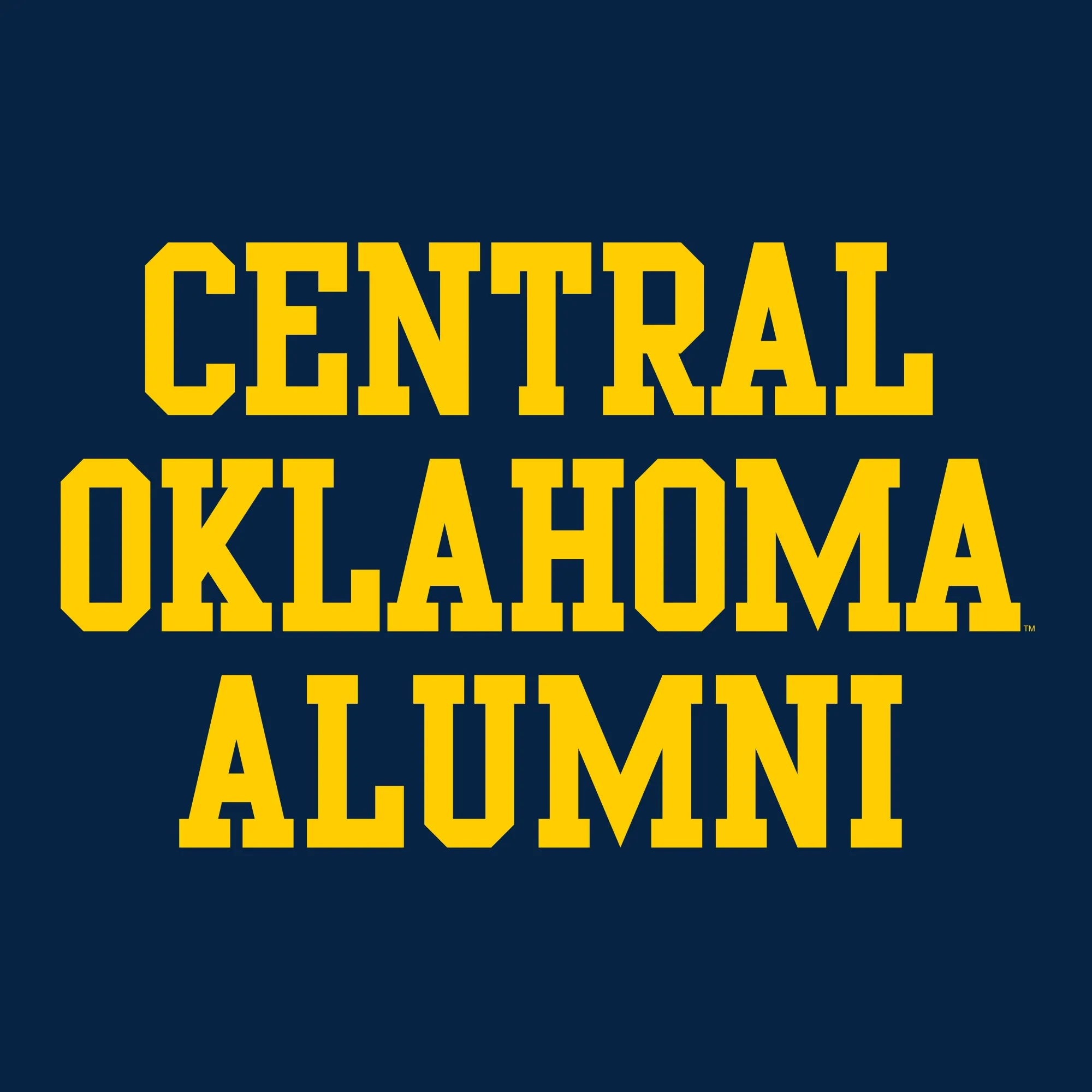 Central Oklahoma University Bronchos Basic Block Alumni Short Sleeve T Shirt - Navy