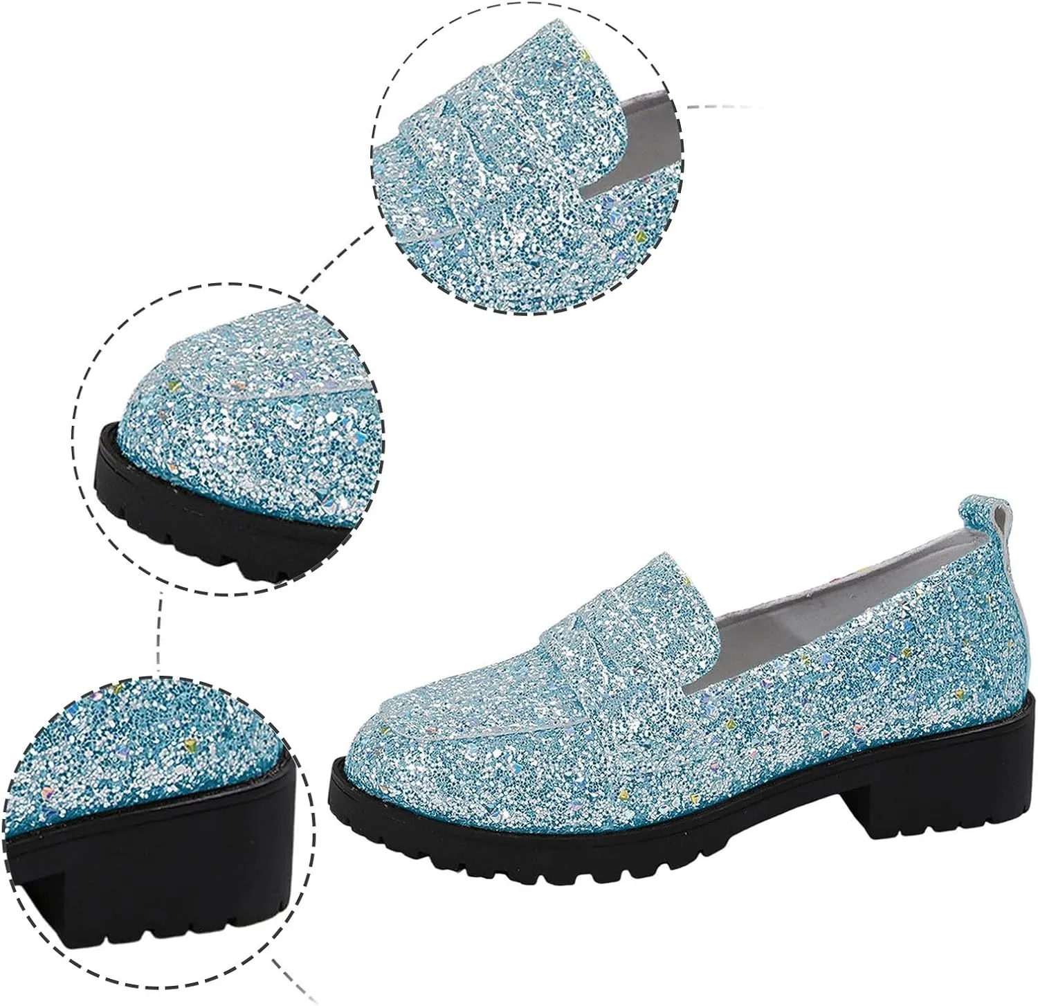 Dress Shoes Women Comfort Rhinestone Loafers Dressy Flats Shoe Casual Penny Loafers Slip On Work Shoes