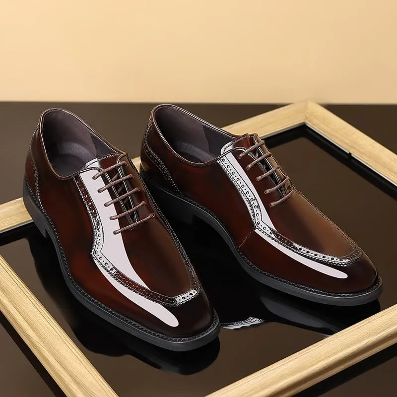 Fashion Pointed Toe Lace up Low Top Formal Business Office Derby Shoes Tuxedo Shoes for Men