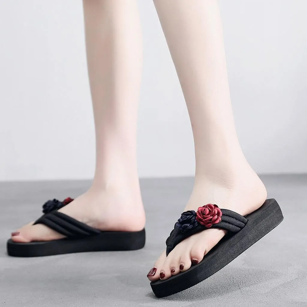 Flip Flops for Women Casual Yoga-Mat Thong Sandals With Arch Support Pillow Soft Summer Beach Shoes Dressy Party Outdoor Non
