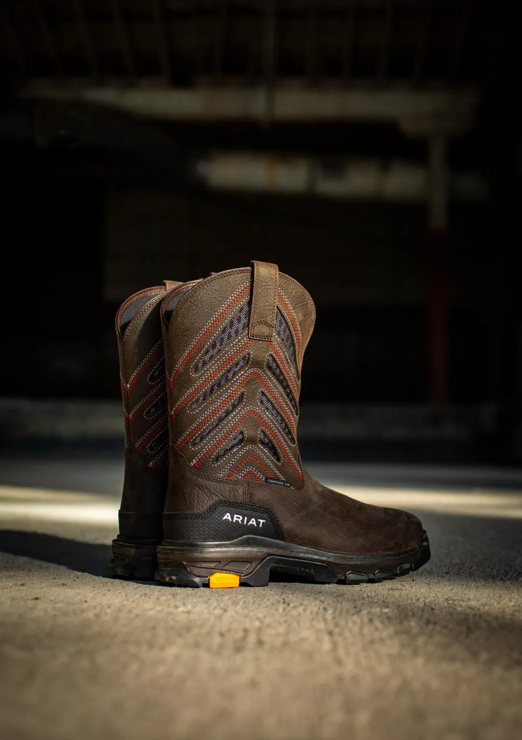 Intrepid VentTEK Composite-Toe Work Boot Iron Coffee