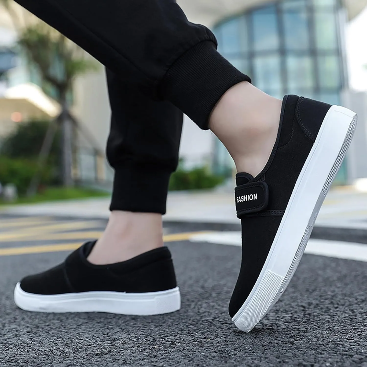 Light-Weight Mens Loafers & Slip-Ons Canvas for Men Low Top Walking Shoes Fashion Casual Shoes