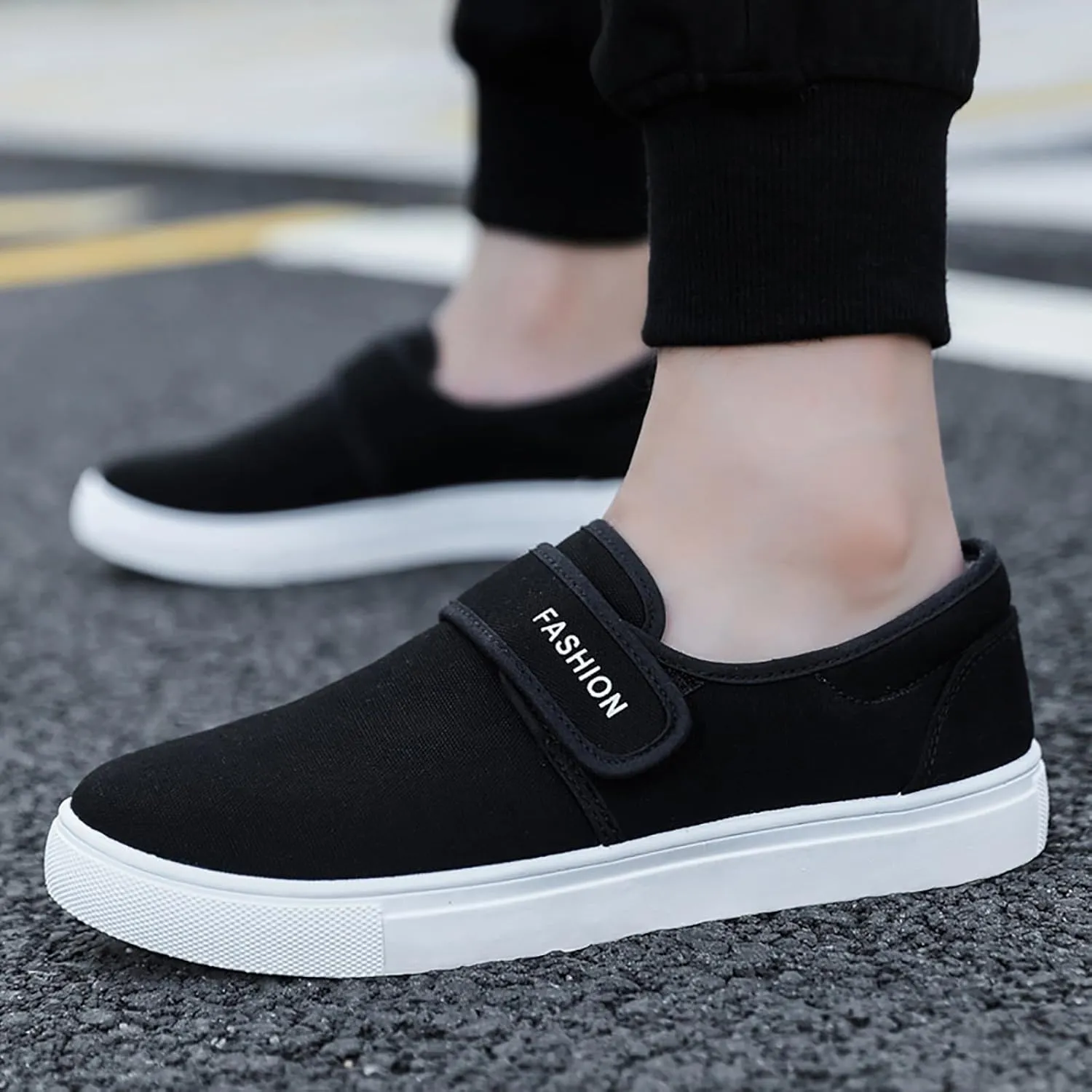 Light-Weight Mens Loafers & Slip-Ons Canvas for Men Low Top Walking Shoes Fashion Casual Shoes