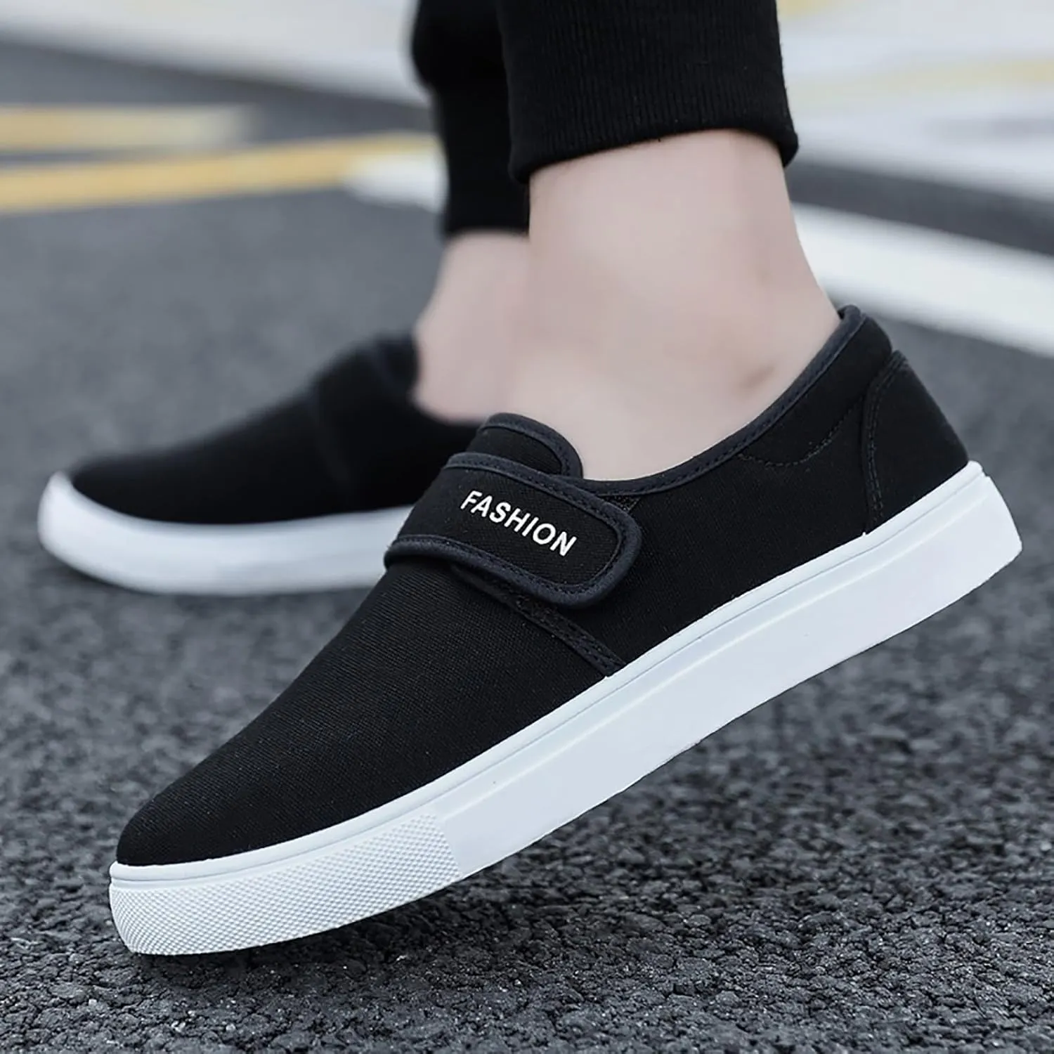 Light-Weight Mens Loafers & Slip-Ons Canvas for Men Low Top Walking Shoes Fashion Casual Shoes