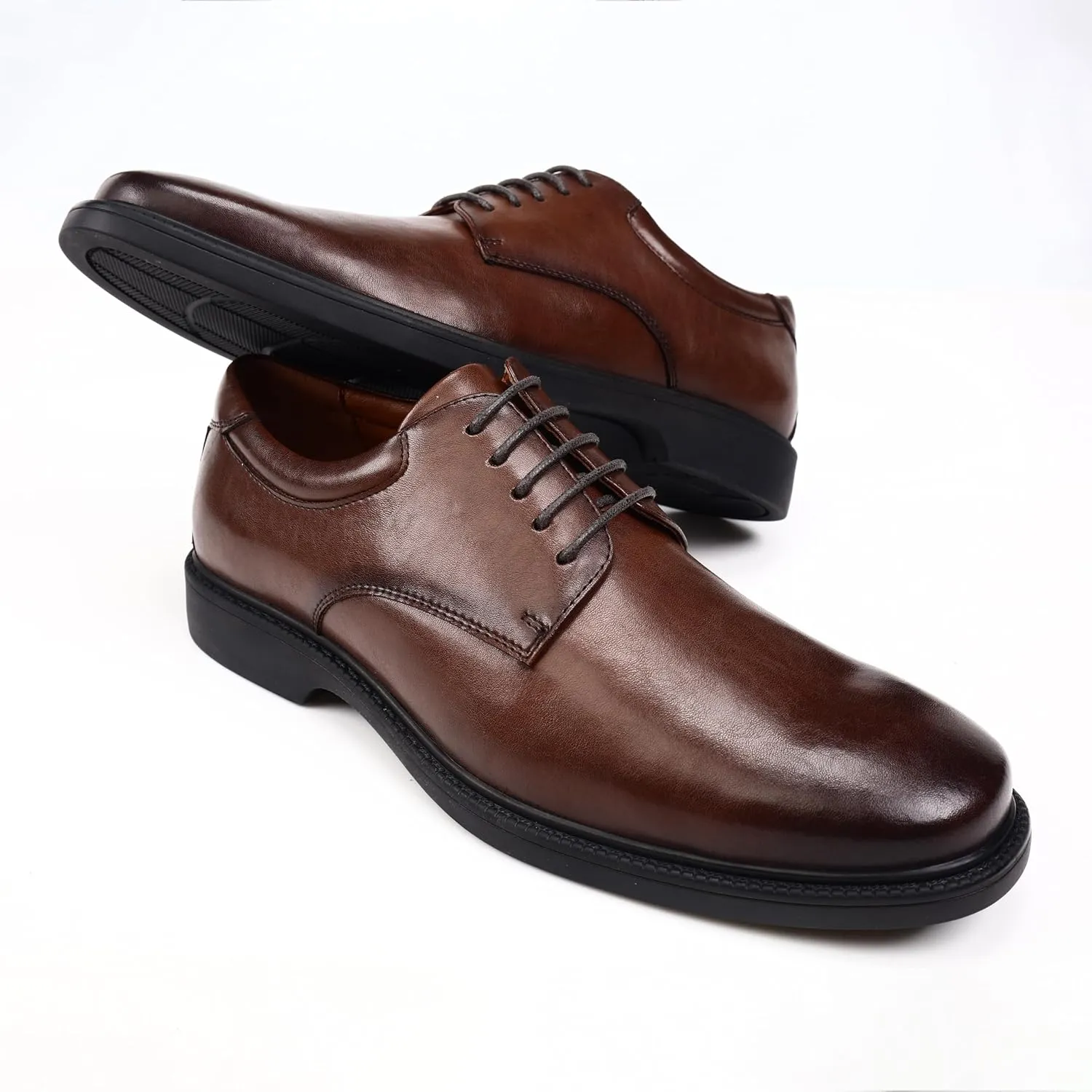 Men's Classic Synthetic Leather Derby Shoes for Business and Casual Wear