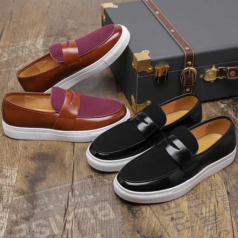 Mens Loafers Slip On Casual Shoes Driving Walking Sneakers Lightweight Comfortable Daily Flat Shoes for Outdoor Hiking