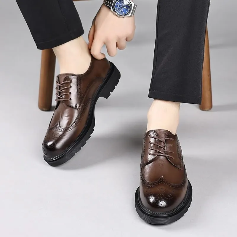 Men's Shiny Patent Leather Dress Shoes Formal Business Casual Oxford Trendy Plaid Upper Tuxedo Shoes for Men