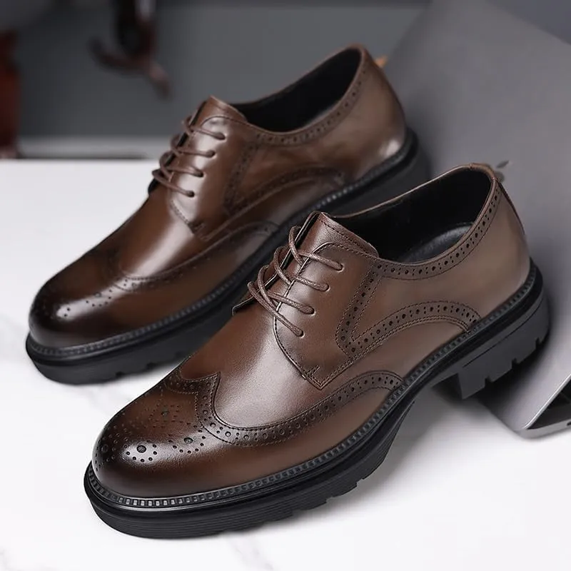 Men's Shiny Patent Leather Dress Shoes Formal Business Casual Oxford Trendy Plaid Upper Tuxedo Shoes for Men