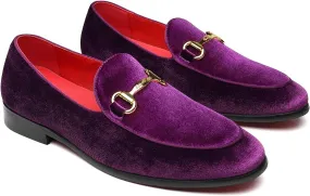 Men's Velvet Loafers Wedding Party Prom Homecoming Shoes