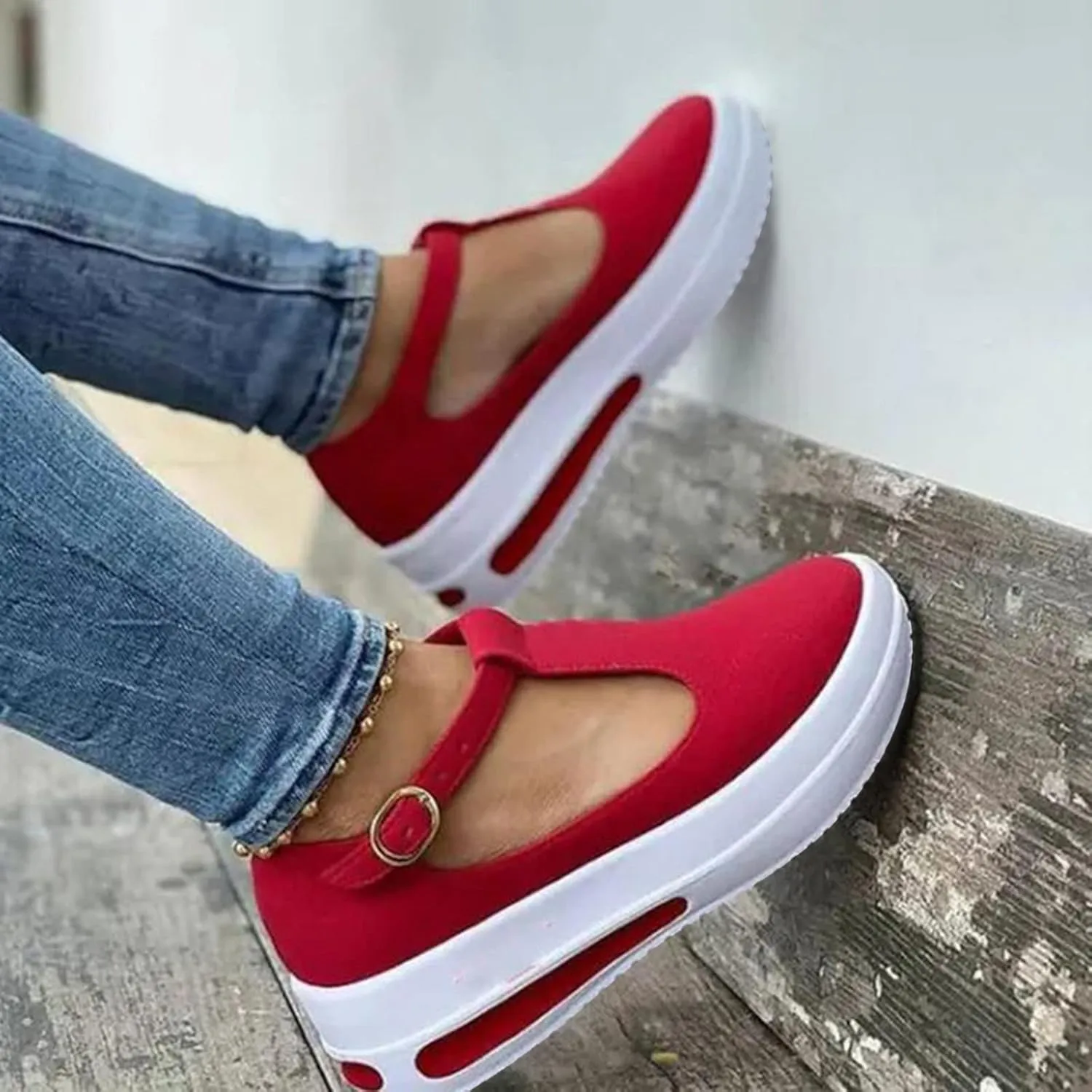 Platform Sandals Women Comfortable Wide Width Closed Toe Beach Slides Ankle Strap Wedges Flat Buckle up Walking Slip On Shoes Dressy Summer Dressy Sneakers 2025 Spring