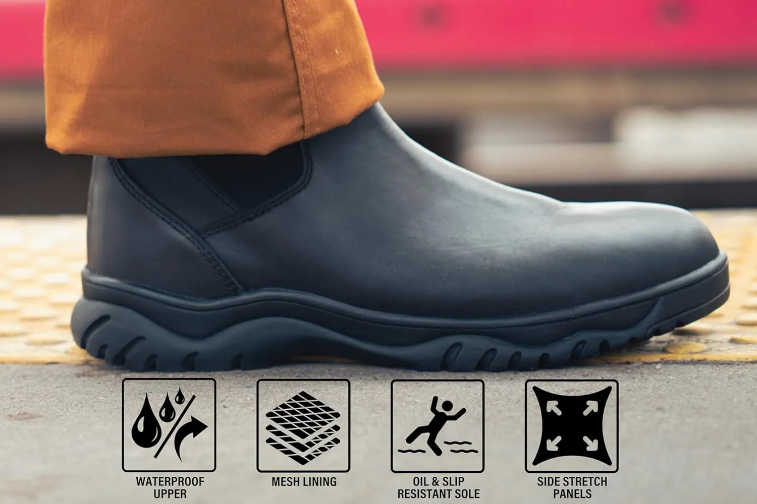 Rothco Chelsea Work Boots  6 Inch  Waterproof & Wear Resistant Work Shoe