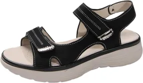 Sandals for Women Women's Classic Wedge Heels Sandals Strappy Sandals Women's Ankle Strap Low Wedge Sandals