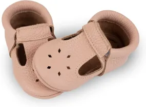 Soft Sole Infant, Baby and Toddler Shoes  Elastic T-Strap Italian Leather Baby Moccasin Shoes for Boys and Girls; Crib Shoes to Baby Walking Shoes Handcrafted in Europe