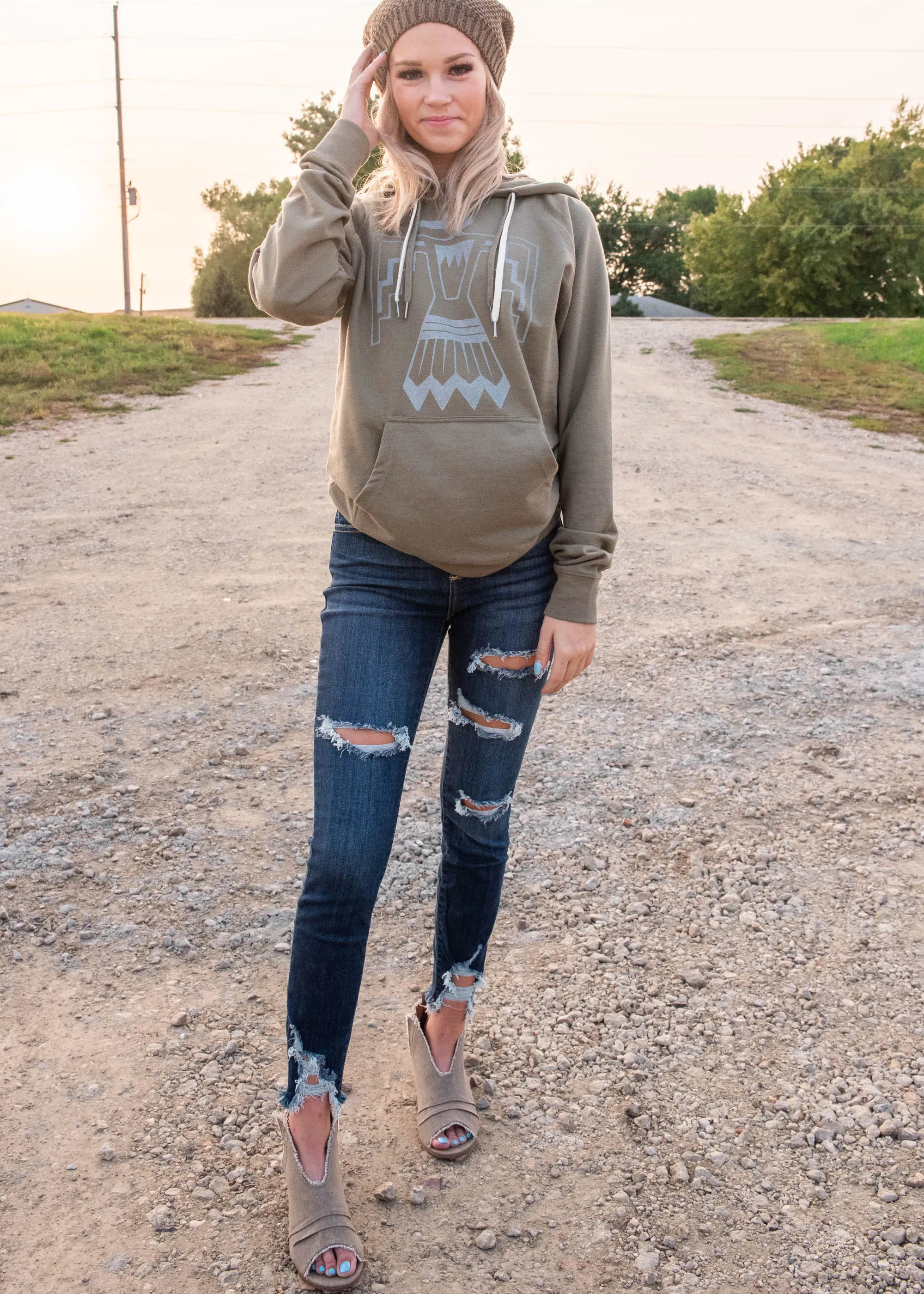 Thunderbird Olive Hoodie