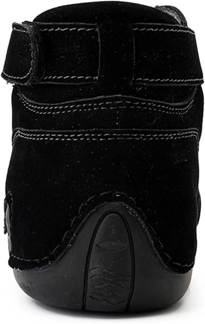 URLECHS Men's Explorer Waterproof Leather Lace Up Chukka Boots for Hiking Camping & Driving Fashion Hand-Stitched Hook&Loop High Top Beck Ankle Boots