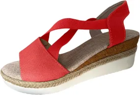 Women's Wedge Sandals, Espadrille Platform Summer Sandals, Wedge Ankle Strap Open Toe Sandals Wide Width Low Heel Casual